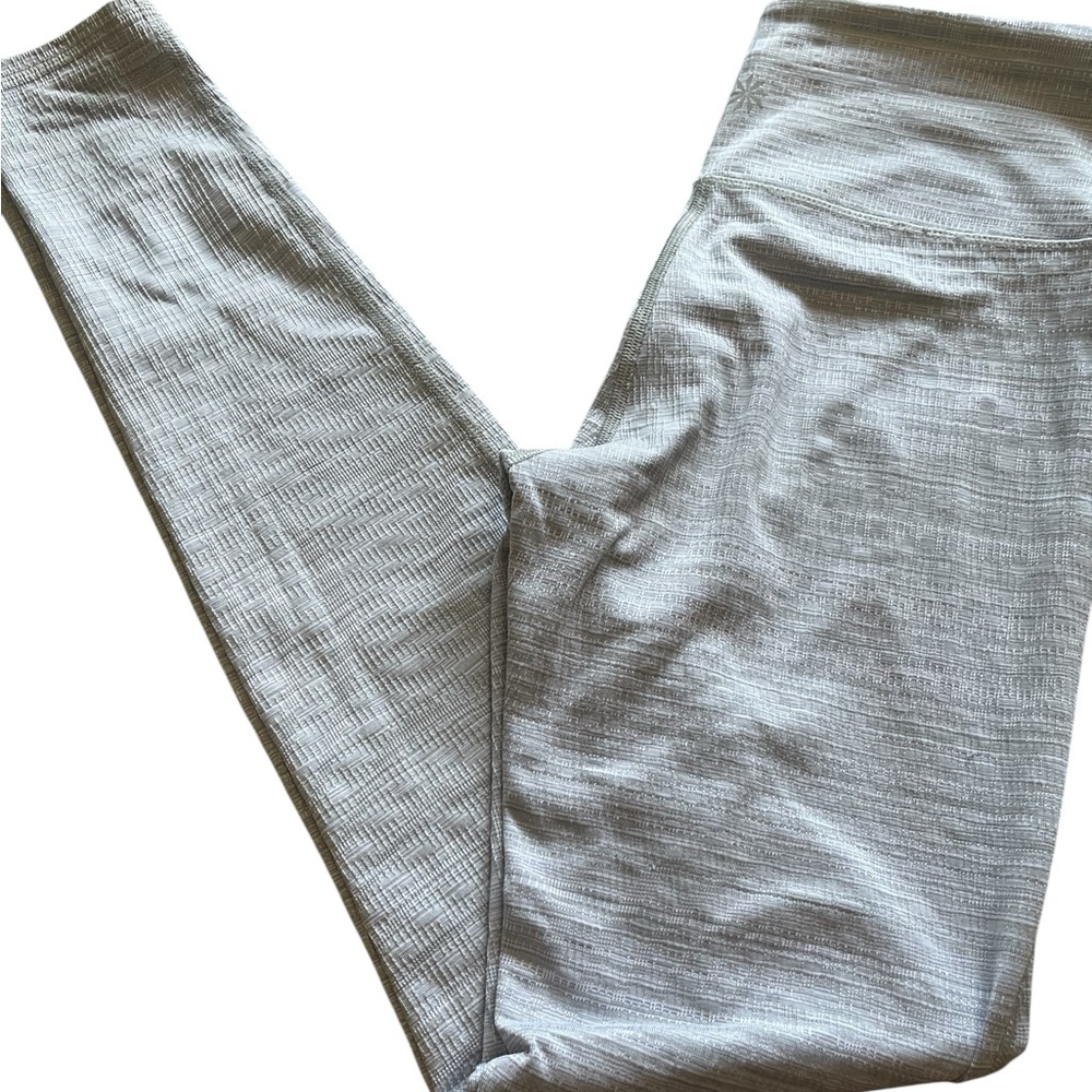 Athleta Textured Light Gray Leggings Size Small RN#54023 - Picture 2 of 12